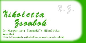 nikoletta zsombok business card